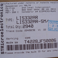 LIS332ARTR-ST意法半导体代理分销(LIS332ARTR市场价格在1.62元到4.86元)